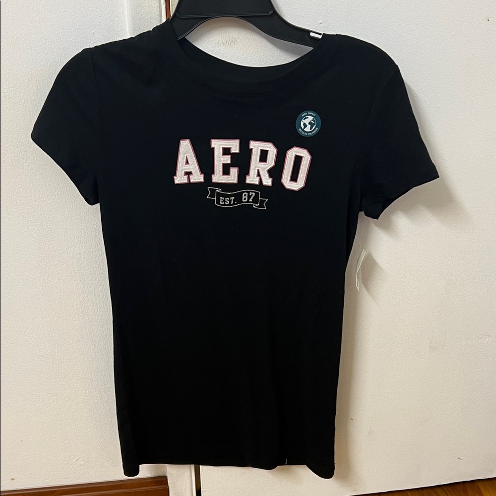 Aeropostale Black Crew Neck Tee